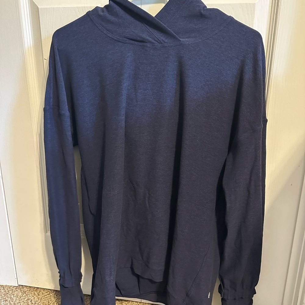 Navy blue hooded Lululemon jacket